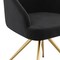 Martha Stewart Sora Upholstered Stationary Office Chair in Black/Polished Brass CH-222119-BK-GLD-MS - alternate 10
